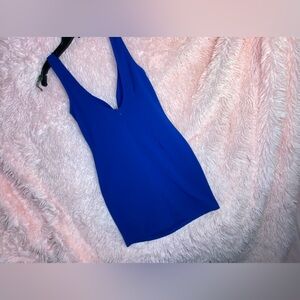 Plain blue dress